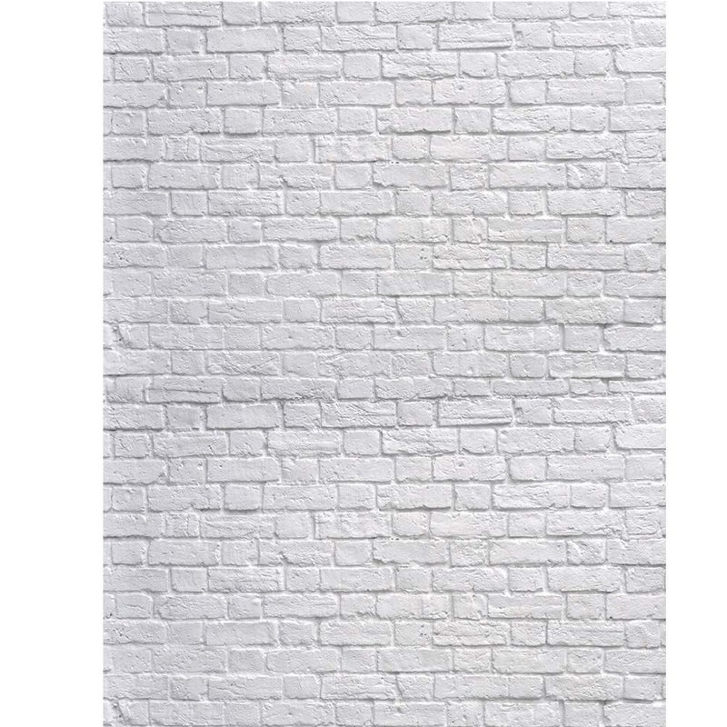 SJOLOON White Brick Wall Backdrop White Brick Photo Backdrop Thin Vinyl Photography Background Studio Prop 10931(5x7FT) - Image 1